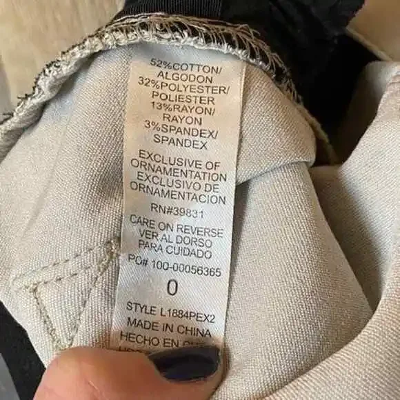 Nordstrom Wit & Wisdom Khaki 'Ab'Solution High Waist Ankle Skinny Pants Size 0 - Picture 10 of 10